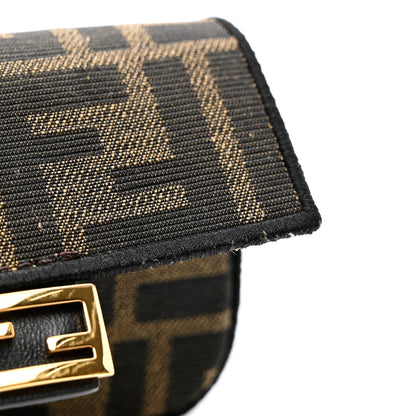 Fendi Fabric Jacquard FF 1974 Nano Baguette Charm Tobacco Moro Black 7 of 7