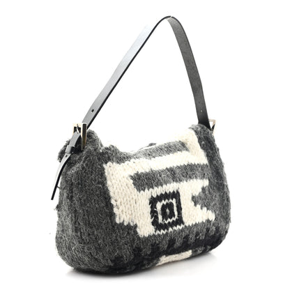 Fendi Wool Knit Baguette Grey 3 of 10