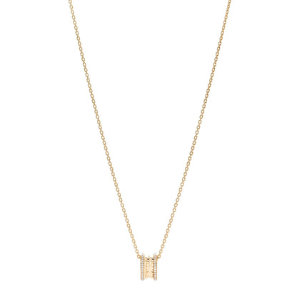 Bulgari 18K Yellow Gold Diamond .38ctw B.Zero1 Rock Pendant Necklace 1 of 5