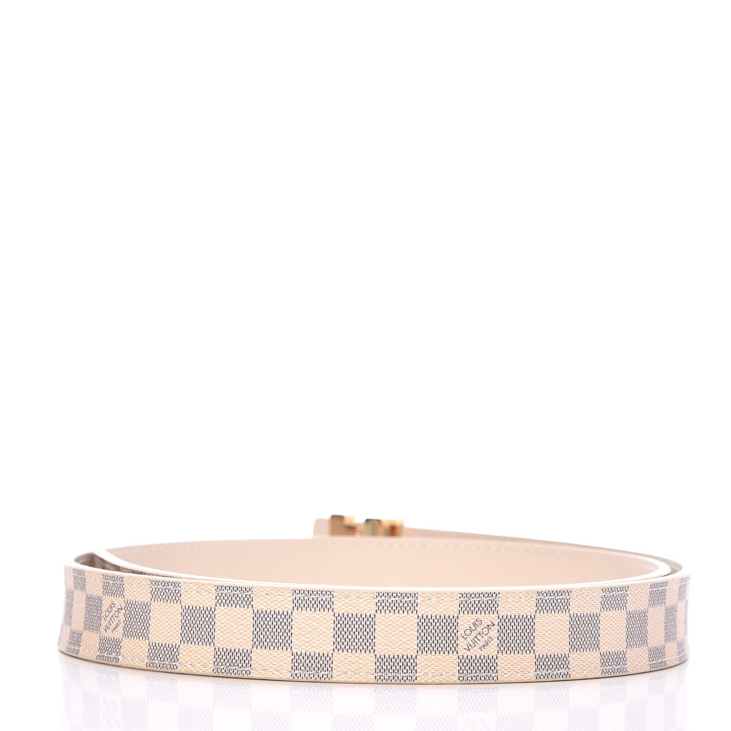 Louis Vuitton Damier Azur LV Initiales Belt 85 34 3 of 9