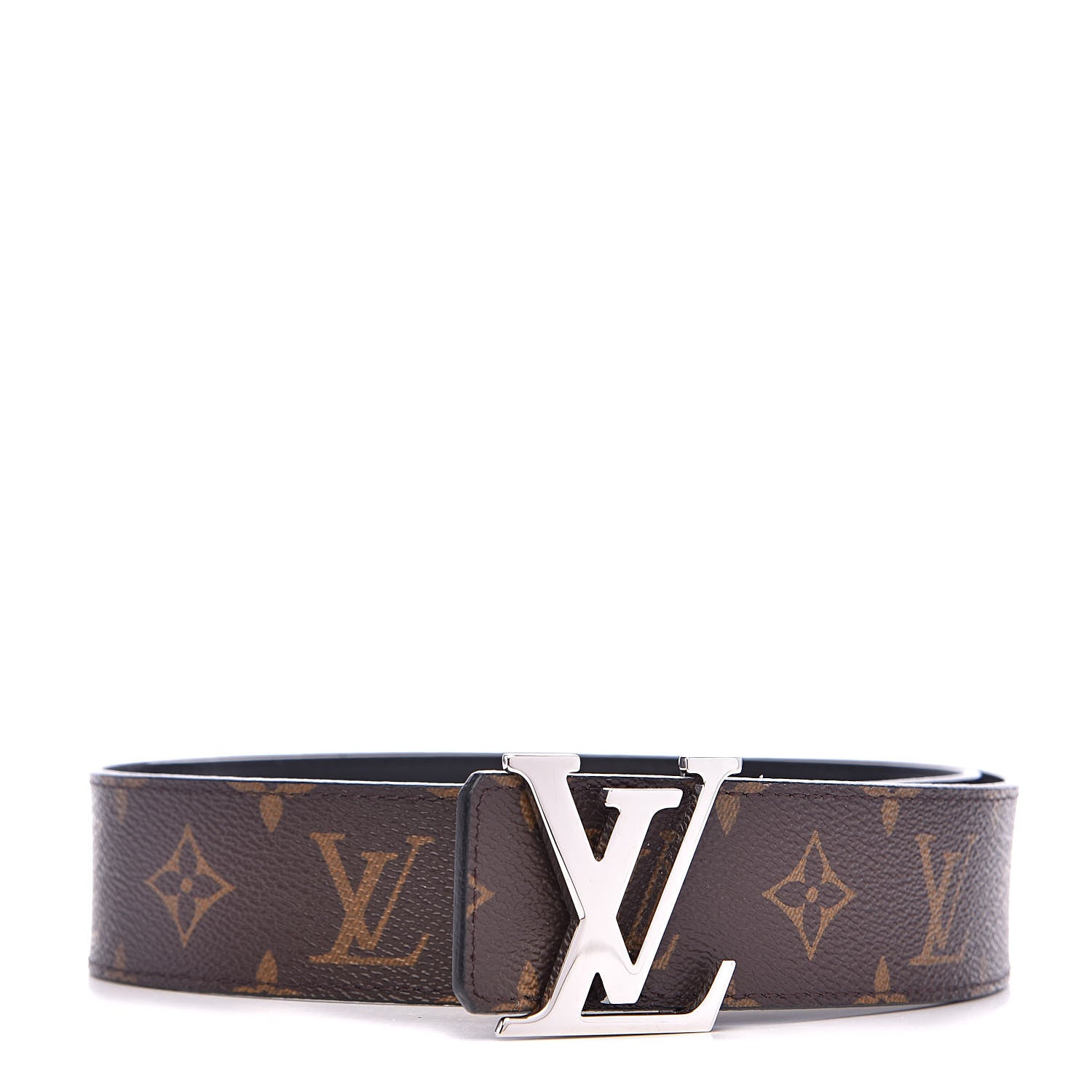 Louis Vuitton Calfskin Monogram 30mm LV Initiales Reversible Belt 85 34 Black 1 of 6