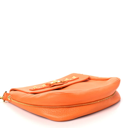 Versace Grained Calfskin Icon Crossbody Orange 3 of 6