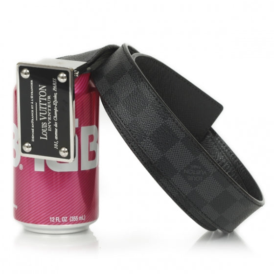 Damier Graphite Inventeur Reversible Belt 100 40