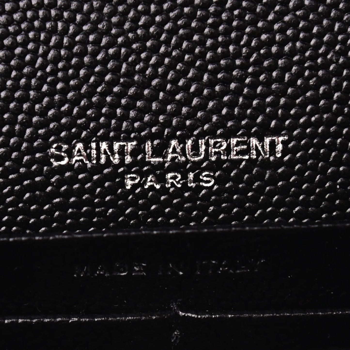 Grain De Poudre Matelasse Chevron Monogram Chain Wallet Black