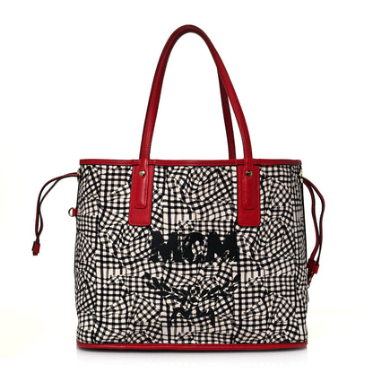 MCM Visetos Medium Liz Reversible Shopper Tote Ruby Red 15 of 23