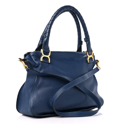 Chloe Calfskin Medium Marcie Satchel Royal Navy 3 of 21