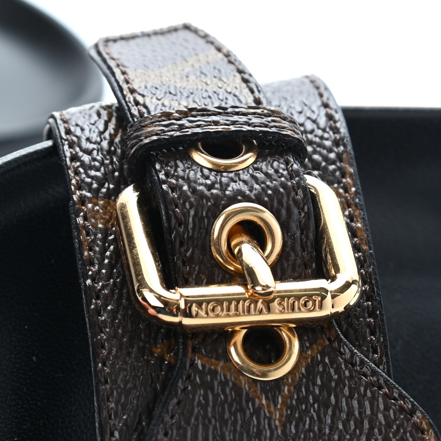 Louis Vuitton Monogram Bom Dia Mule Sandals 39 Black 6 of 10