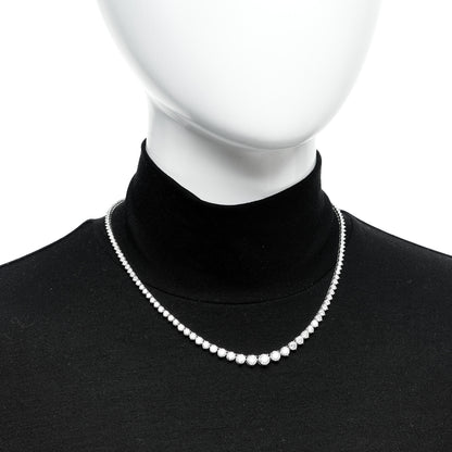 Parker & West by FASHIONPHILE 14K White Gold Diamond 13.20ctw Riviera Necklace 2 of 7
