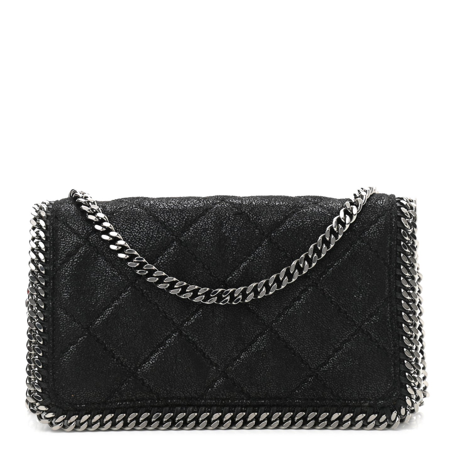 Shaggy Deer Quilted Falabella Crossbody Bag Black
