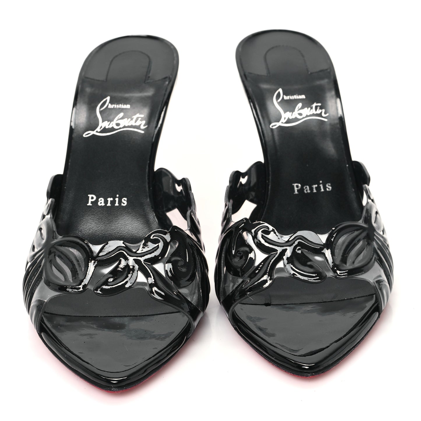 Nappa PVC Apostropha Petunia 80 Mules 39.5 Black