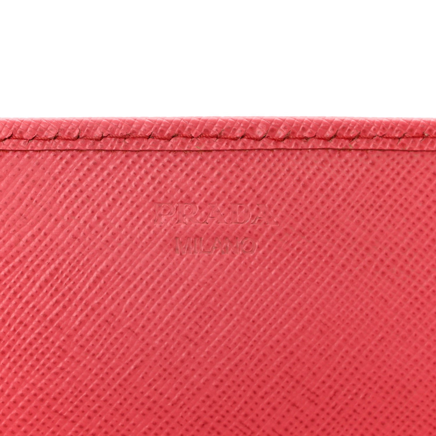 Prada Saffiano Metal Oro Chain Wallet Peonia 6 of 12