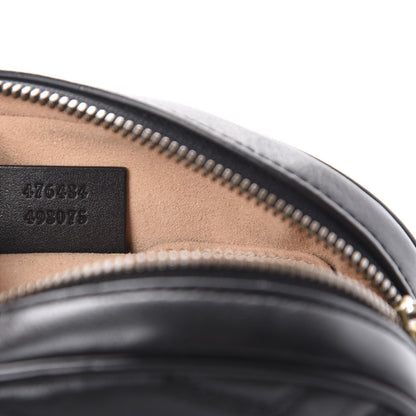 Gucci Calfskin Matelasse GG Marmont Belt Bag 85 34 Black 11 of 12