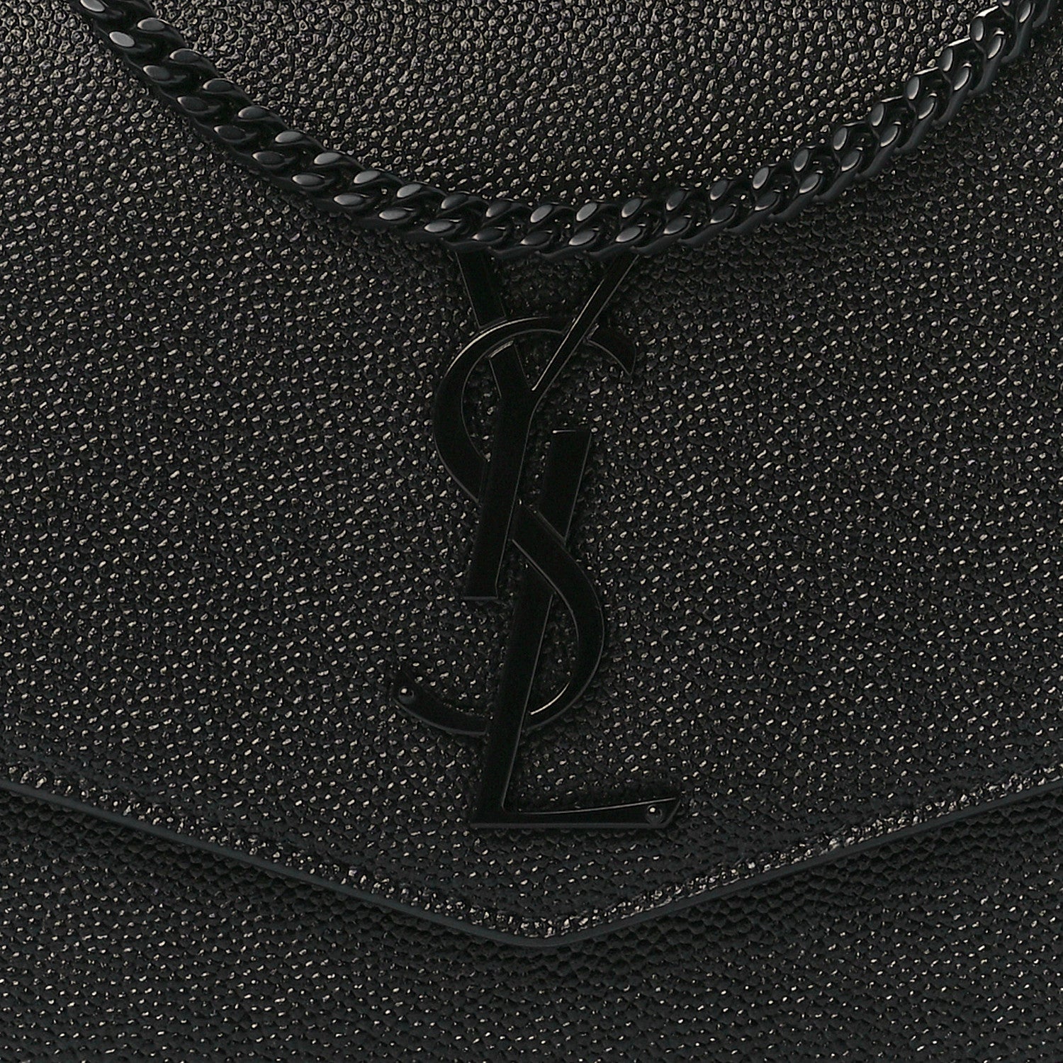 Saint Laurent Grain de Poudre Uptown Chain Wallet Black 7 of 10