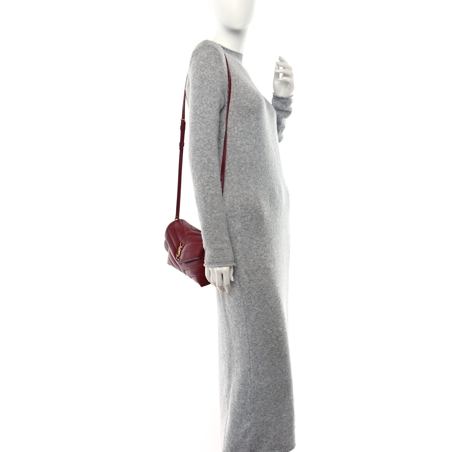 Calfskin Y Quilted Monogram Toy Loulou Crossbody Bag Opyum Red