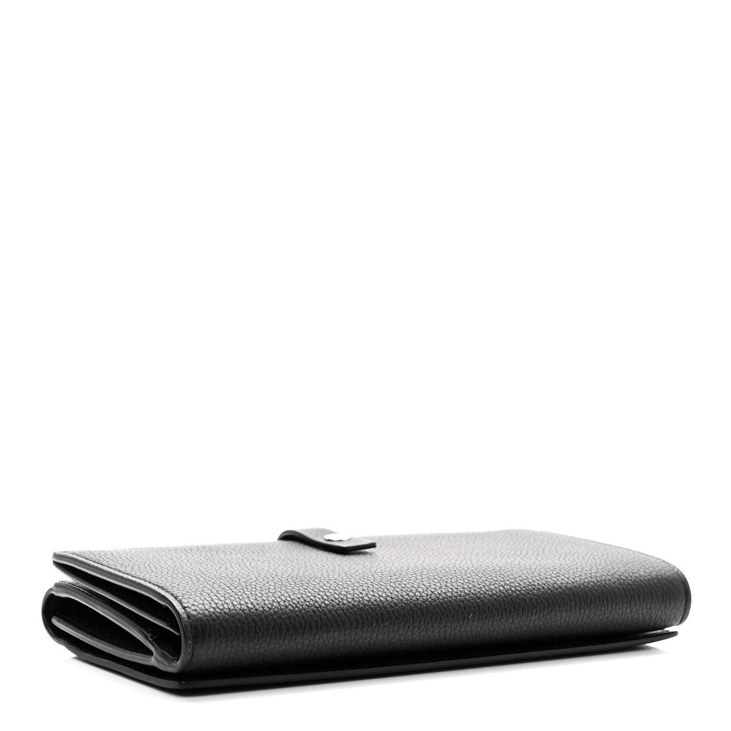Bottega Veneta Grained Calfskin Flap Wallet Black 4 of 9
