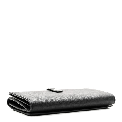 Bottega Veneta Grained Calfskin Flap Wallet Black 4 of 9
