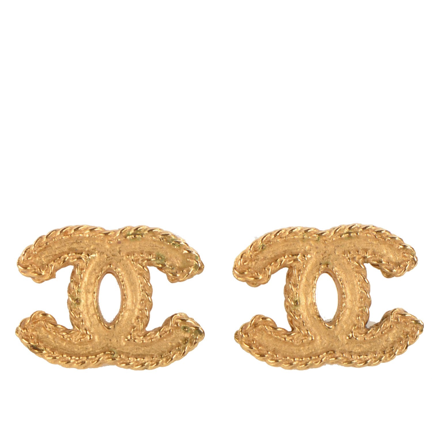 Chanel CC Earrings Gold 1 of 6