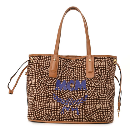 MCM Visetos Medium Liz Reversible Shopper Tote Cognac 5 of 16