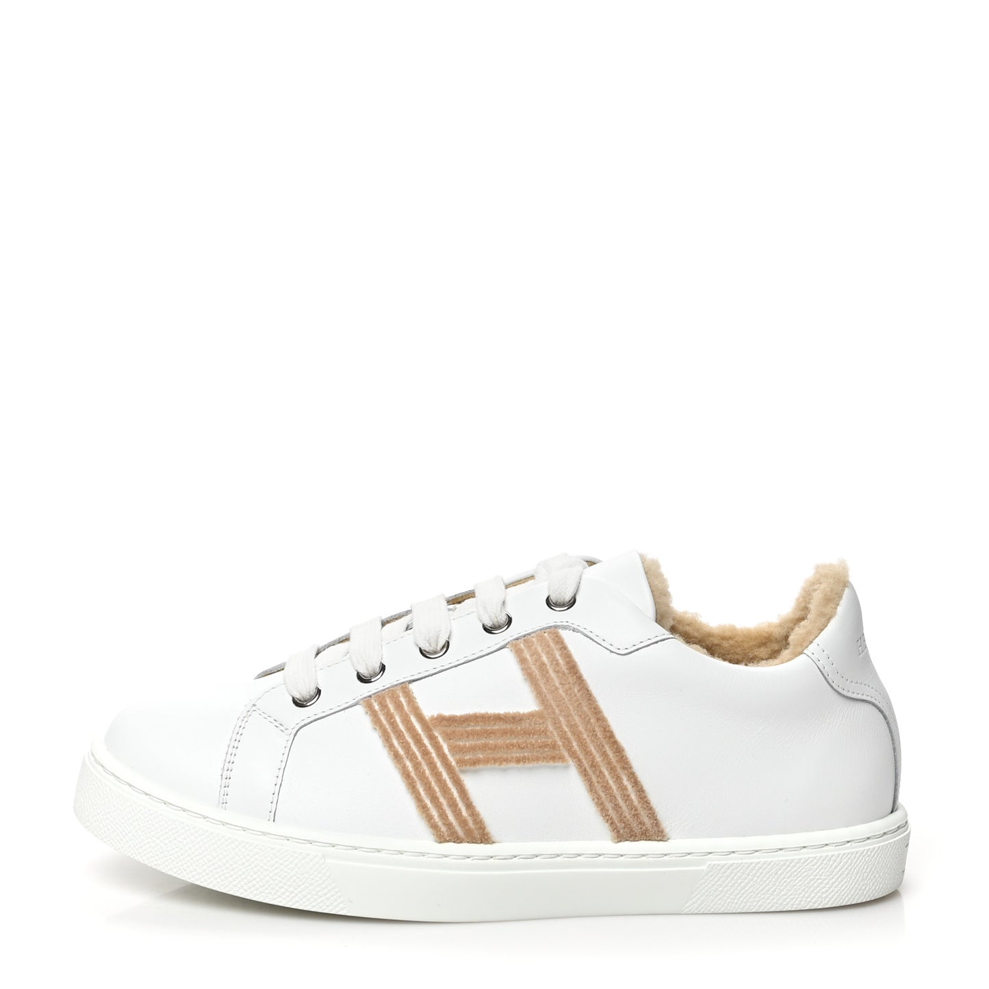 Calfskin Woolskin Womens Avantage Sneakers 36.5 White