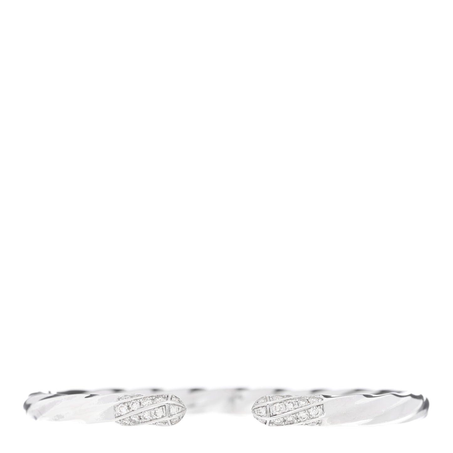 Sterling Silver Diamond 5.5mm Cable Edge Bracelet