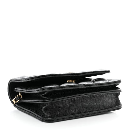 Chanel Caviar Quilted Mini Wallet On Chain WOC Black 4 of 10