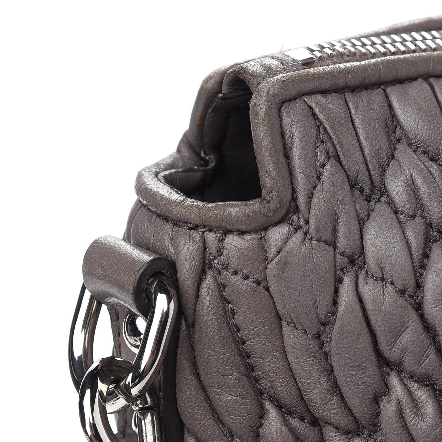 Miu Miu Nappa Matelasse Shopping Tote Argilla 9 of 10
