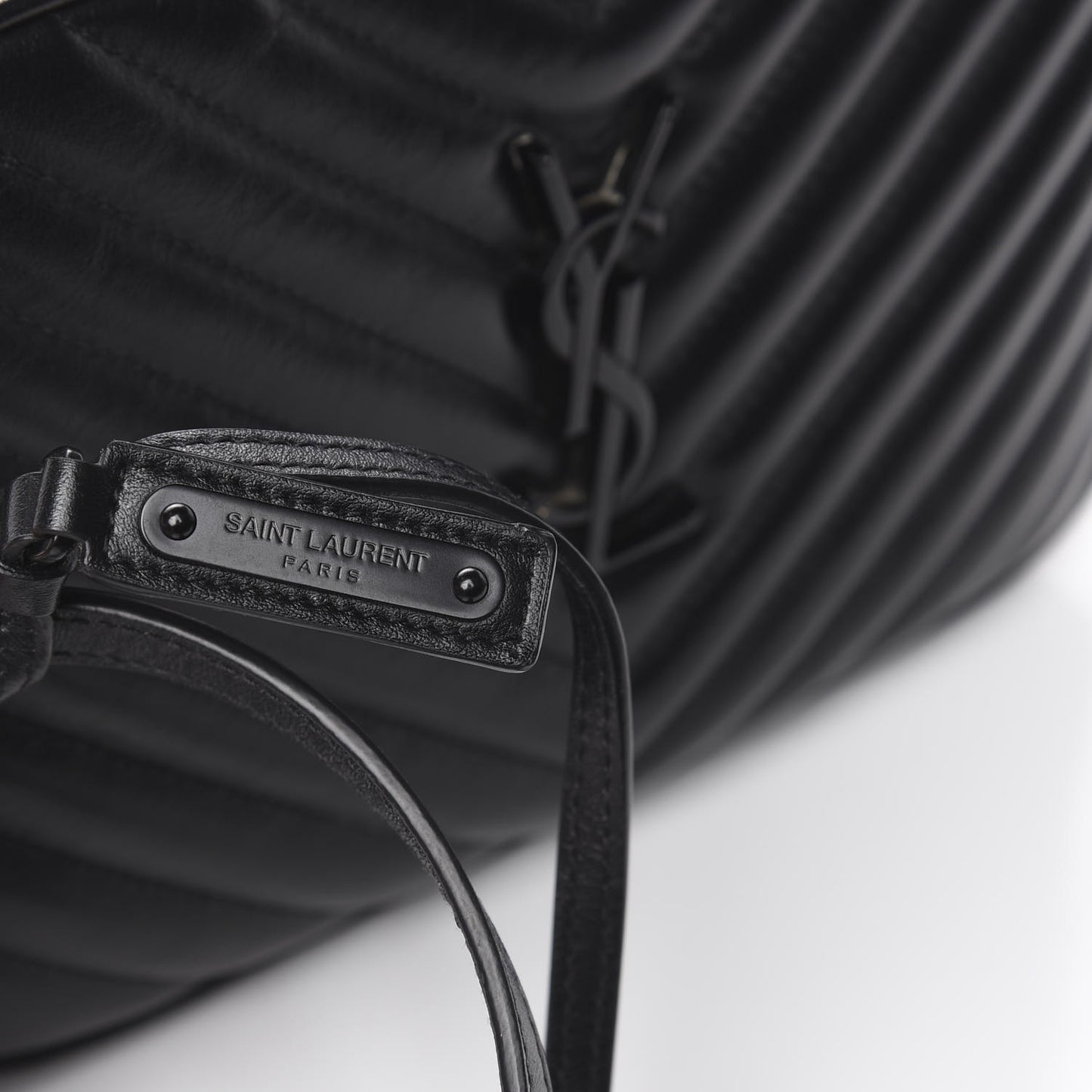 Calfskin Matelasse Monogram Lou Camera Bag Black