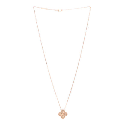 Van Cleef & Arpels 18K Rose Gold Vintage Alhambra Pendant Necklace 3 of 5