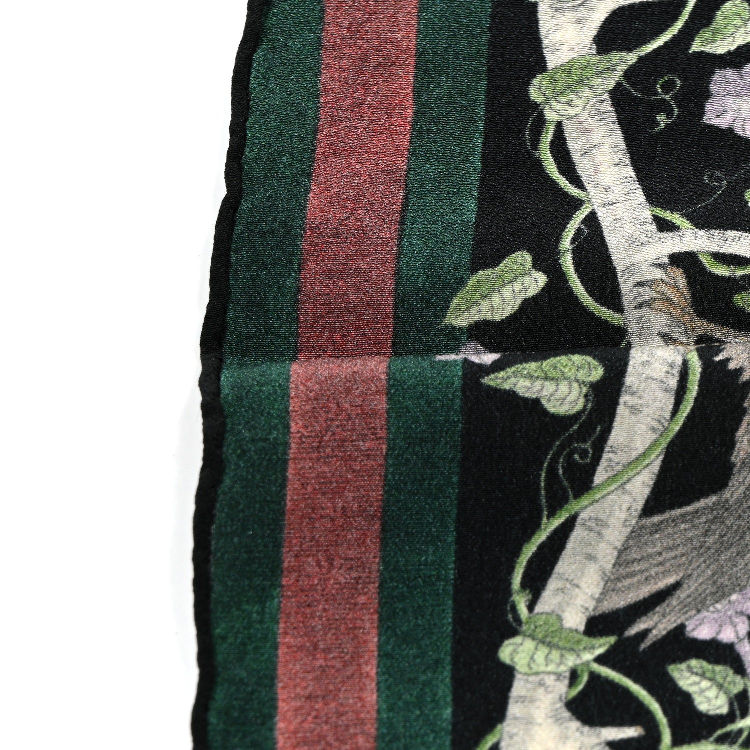 Gucci Silk Floral Condor Square Handkerchief Black 3 of 3