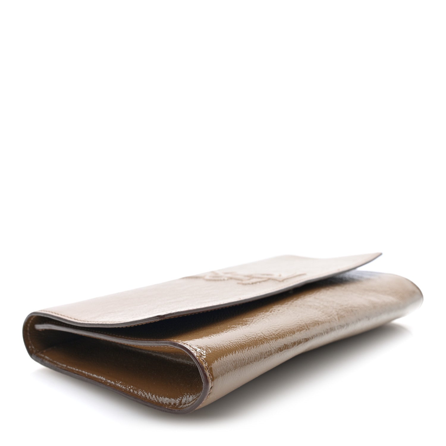 Saint Laurent Textured Calfskin Monogram Large Belle De Jour Clutch Beige 4 of 6