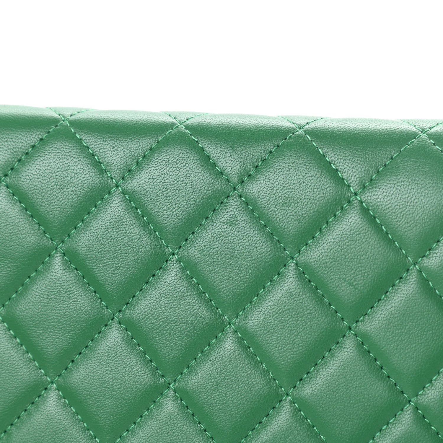 Chanel Lambskin Quilted Boy Wallet On Chain WOC Green 15 of 15
