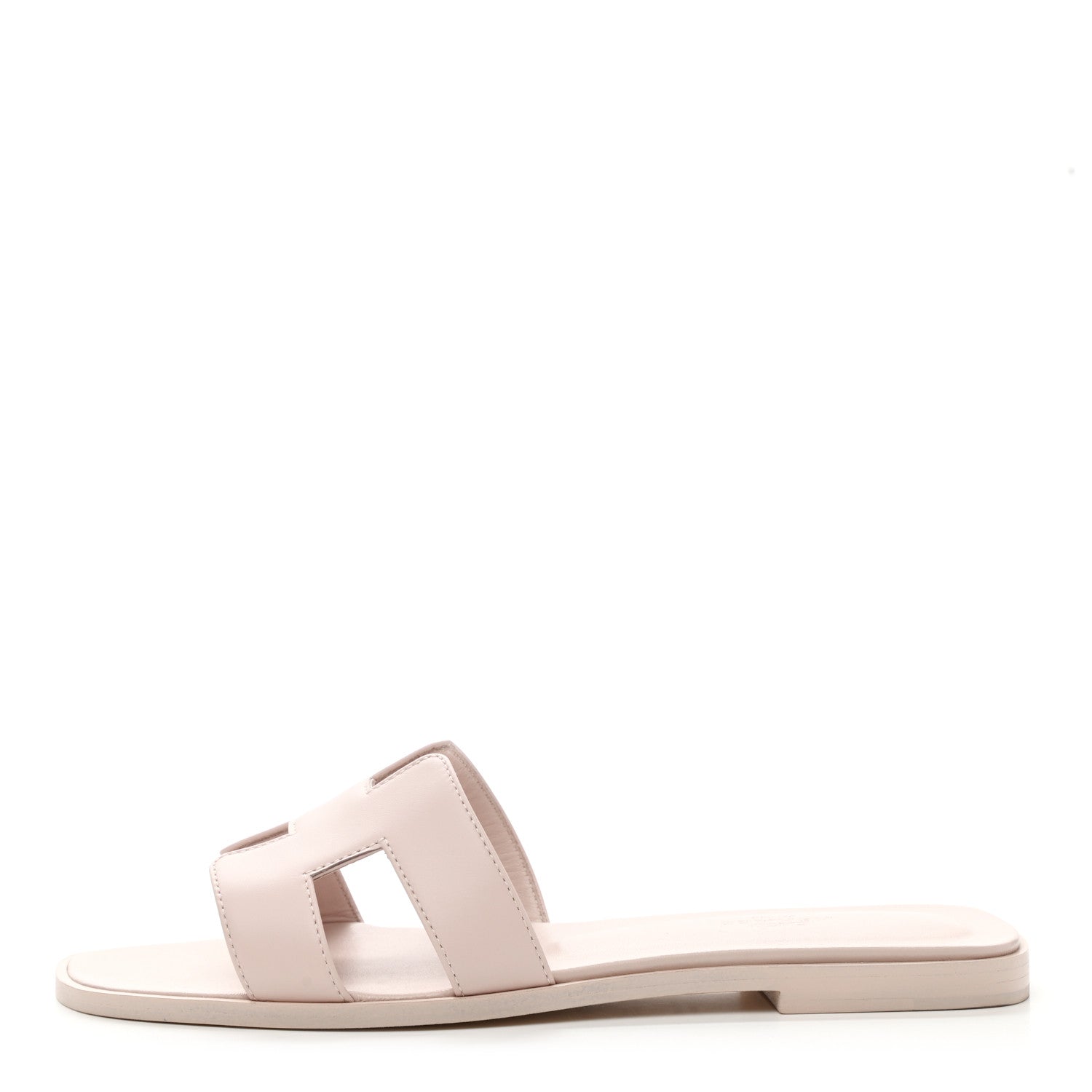 Hermes Box Calfskin Oran Sandals 39 Rose Pale 1 of 9