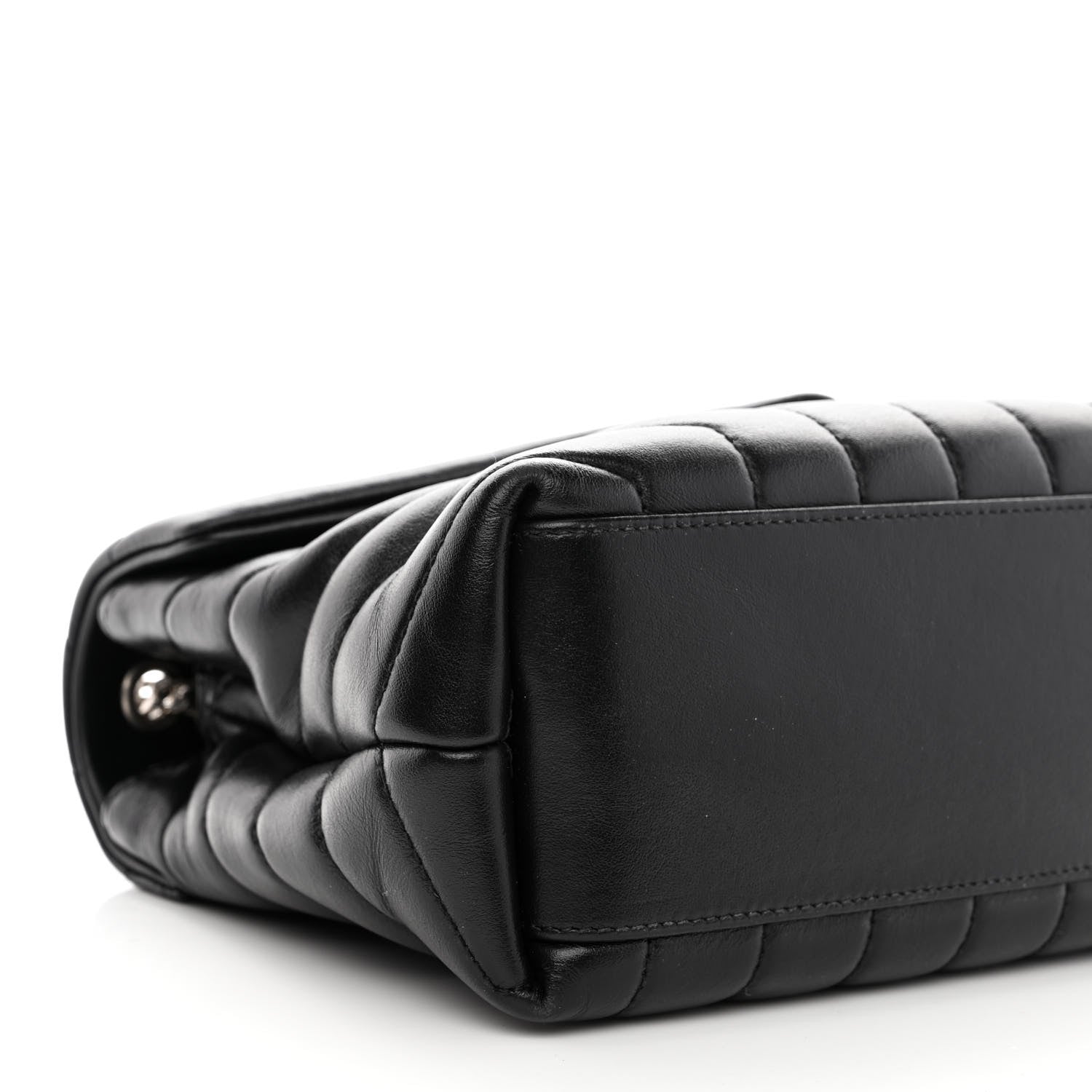 Saint Laurent Calfskin Y Quilted Monogram Small Loulou Chain Satchel Black 11 of 13