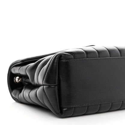 Saint Laurent Calfskin Y Quilted Monogram Small Loulou Chain Satchel Black 11 of 13