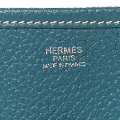 Hermes Taurillon Clemence Evelyne III PM Blue Jean 8 of 9