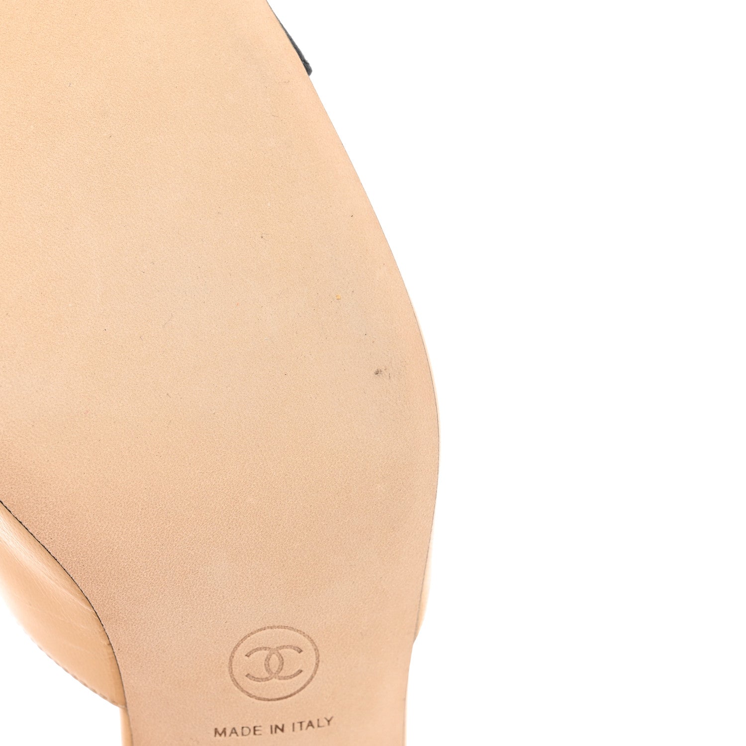 Chanel Goatskin Grosgrain Cap Toe CC Slingback Pumps 41 Beige Black 11 of 15