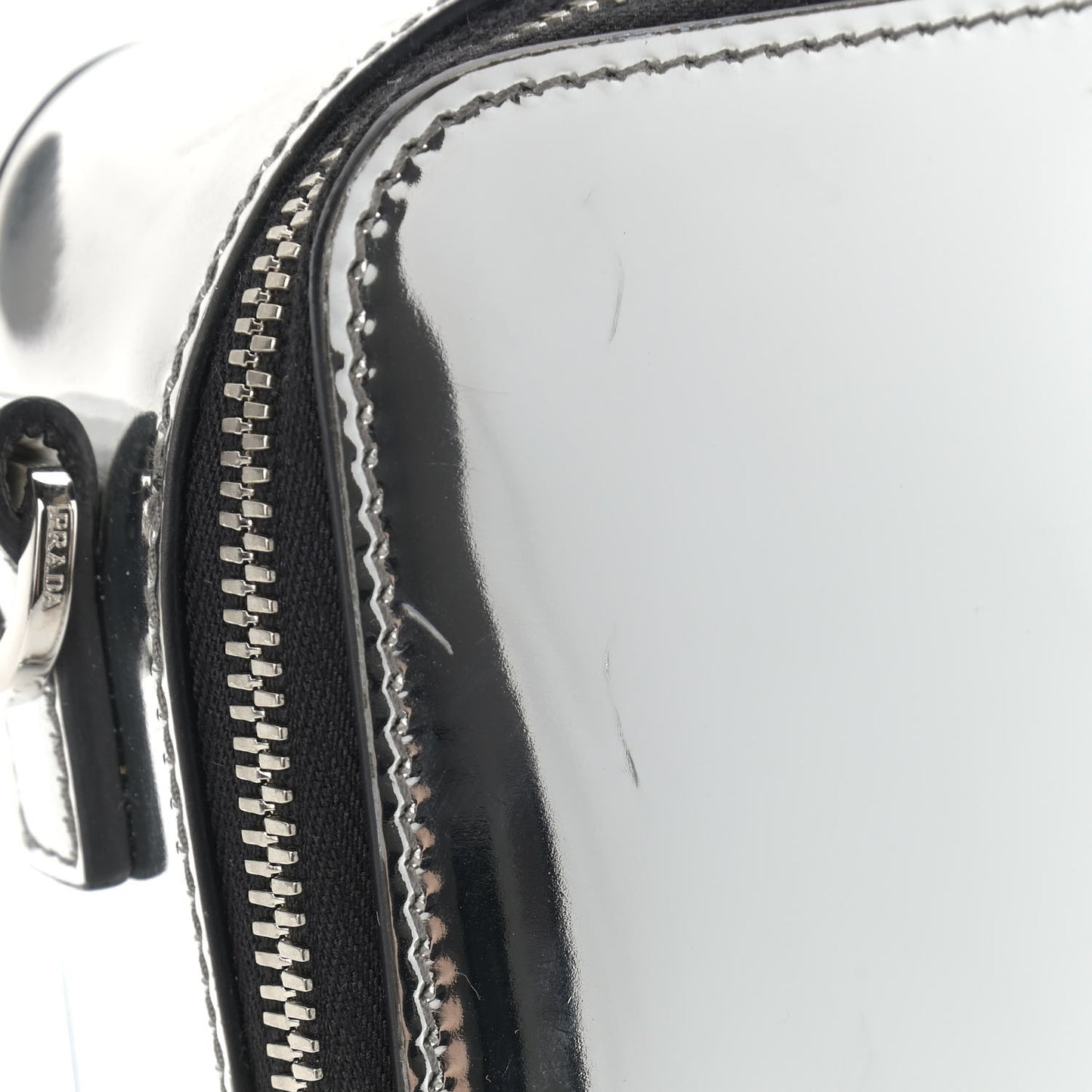 Spazzolato Small Brique Crossbody Bag Argento