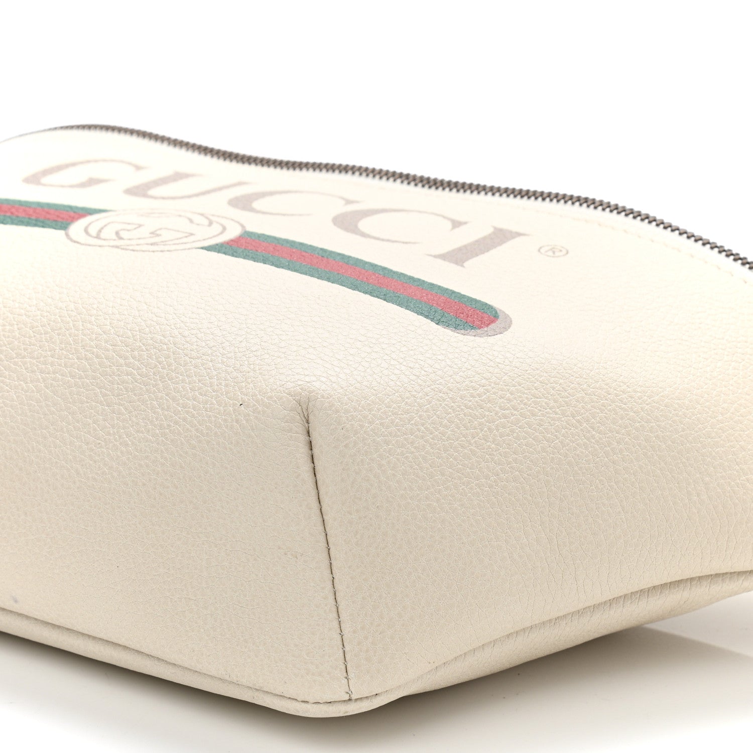 Gucci Grained Calfskin Logo Belt Bag White 10 of 11