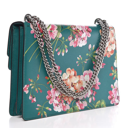 Gucci Calfskin Blooms Print Medium Dionysus Shoulder Bag Bright Emerald Multicolor 3 of 7