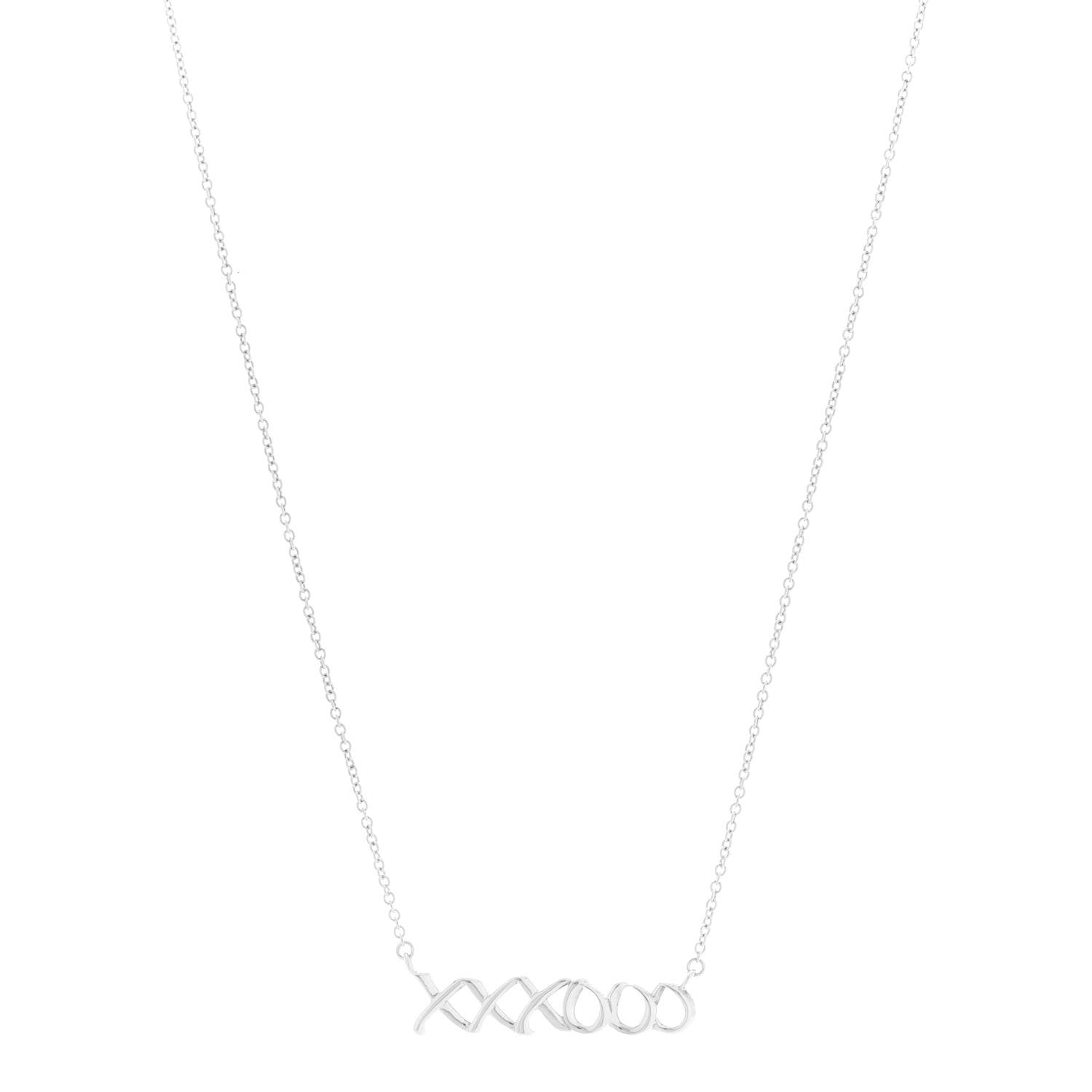 Tiffany Sterling Silver Paloma's Graffiti Love and Kisses Pendant Necklace 1 of 7