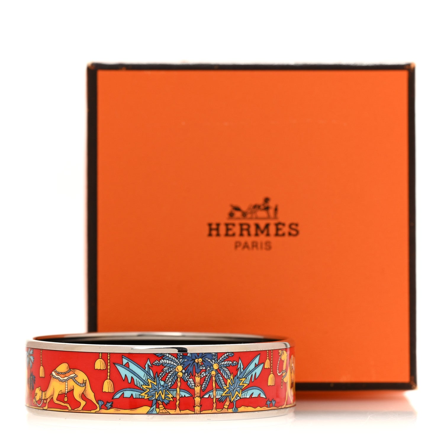 Hermes Enamel Printed Wide Bracelet 70 6 of 6