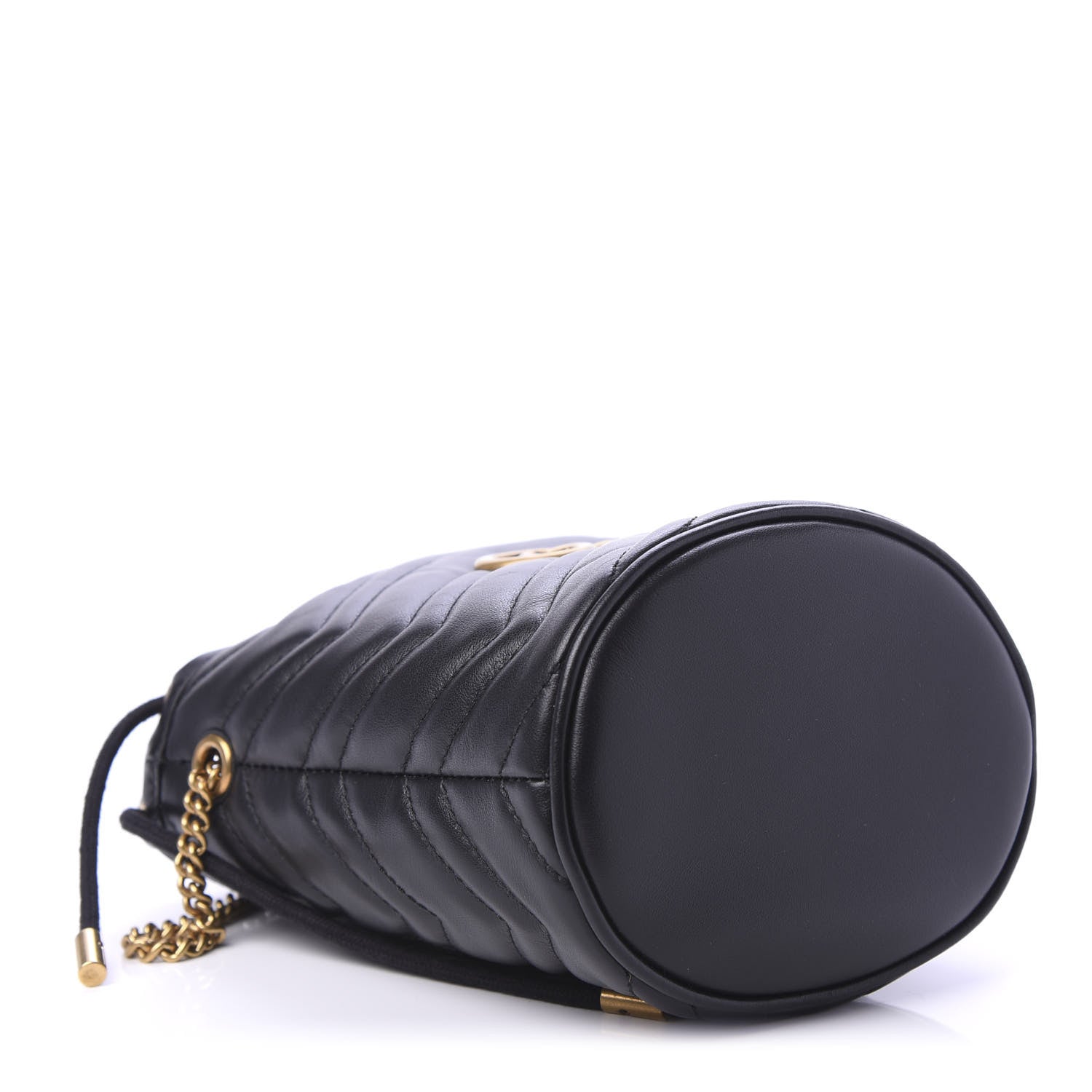 Gucci Calfskin Matelasse Mini GG Marmont 2.0 Bucket Bag Black 5 of 11