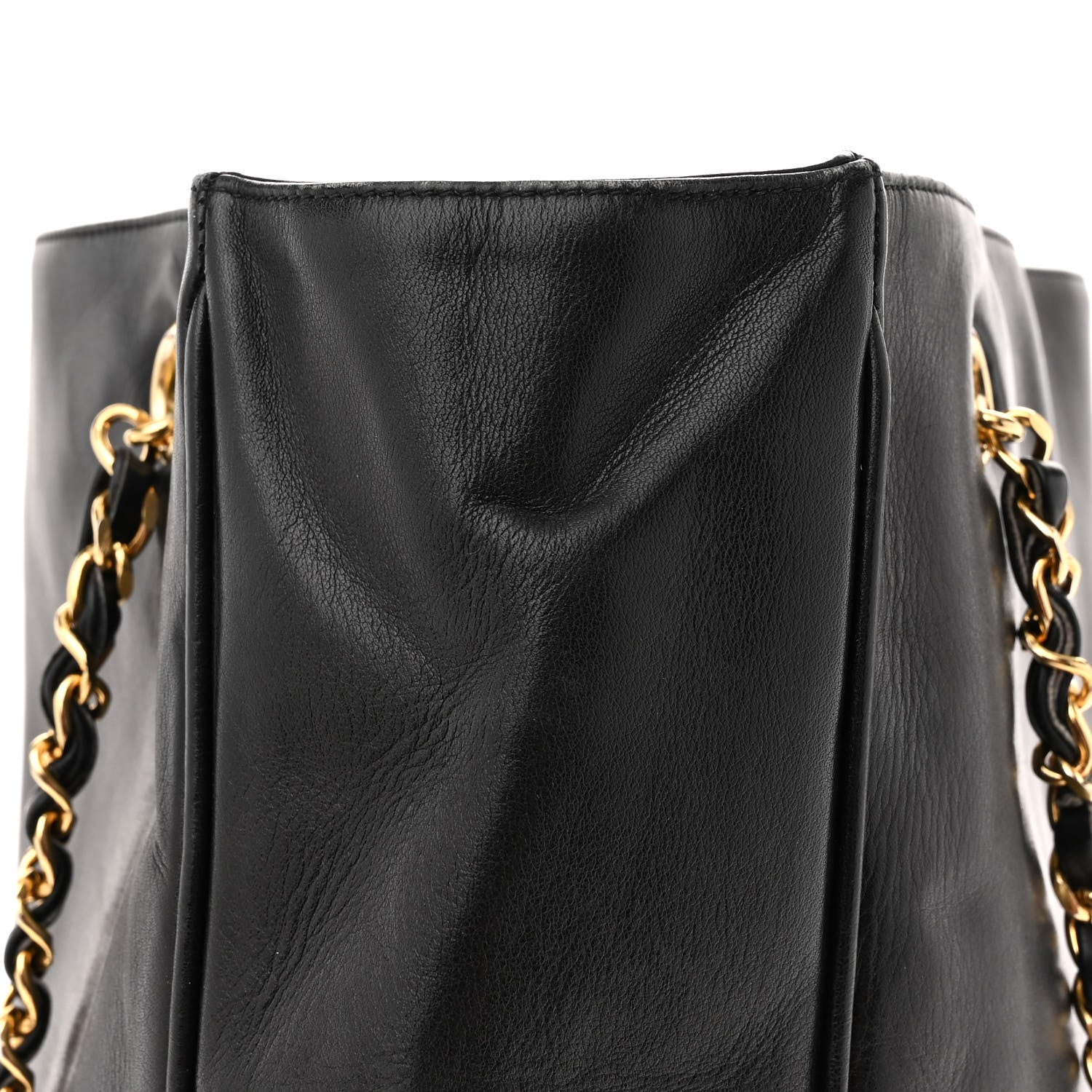 Chanel Lambskin Quilted CC Shopping Tote Black 13 of 15