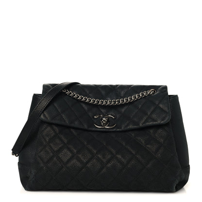 Chanel Iridescent Caviar Medium Lady Pearly Flap Black 1 of 13