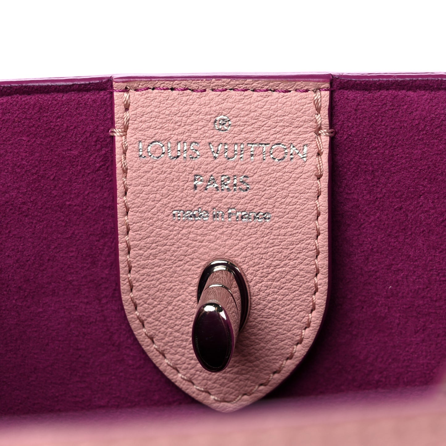 Calfskin Perforated Lockme Cabas Rose Poudre Creme