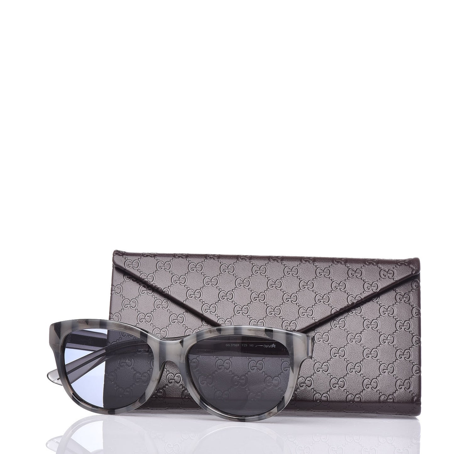 Acetate Sunglasses GG3758/F Black Grey
