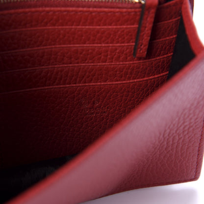 Gucci Dollar Calfskin Interlocking G Chain Wallet Red 8 of 11