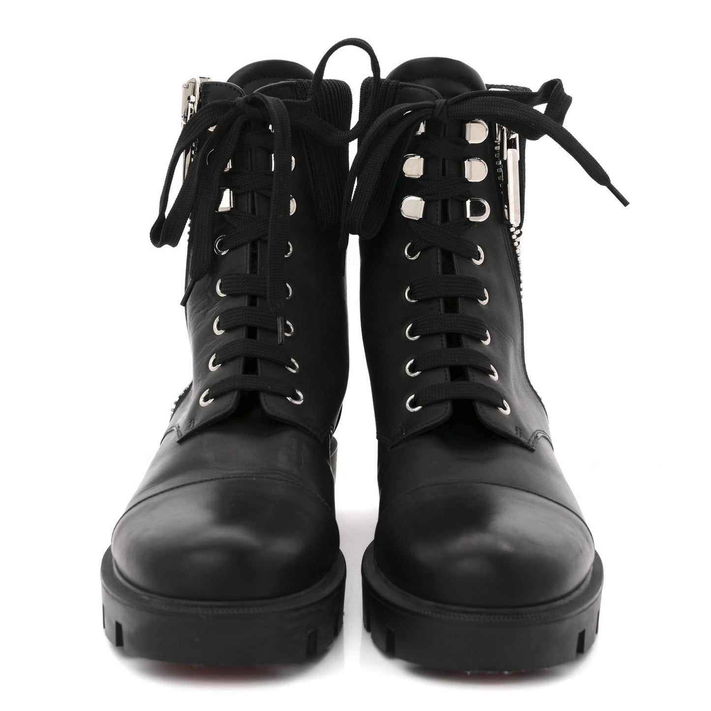Calfskin Knit En Hiver Zip Boots 41 Black