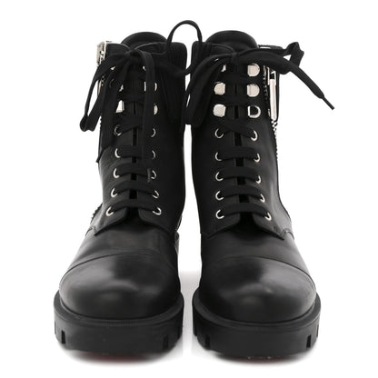Christian Louboutin Calfskin Knit En Hiver Zip Boots 41 Black 3 of 10