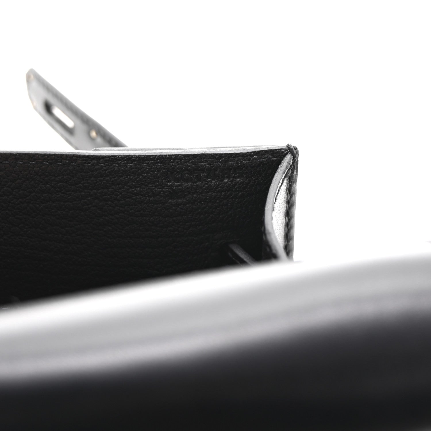 Hermes Box Kelly Depeches 25 Pouch Black 6 of 8